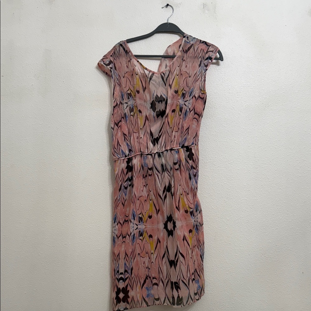 J. Crew Factory Multicolor Patterned Midi Dress